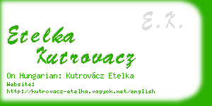 etelka kutrovacz business card